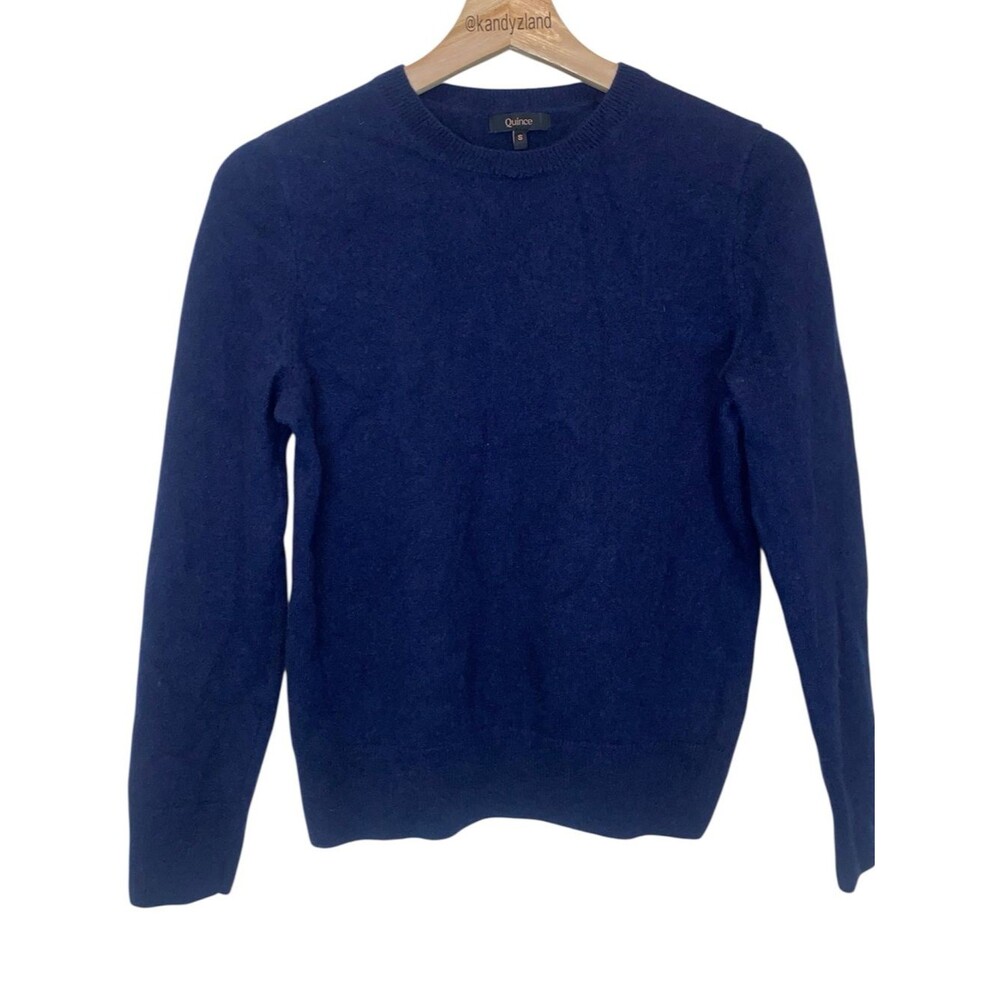 QUINCE Cashmere Navy Blue Sweater